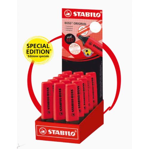 EVIDENZIATORI STABILO BOSS CONFEZIONE 15 PZ REAL RED 70/15-7